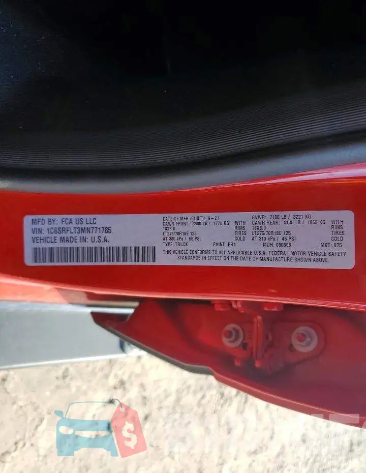 1C6SRFLT3MN771785 Photo# 12