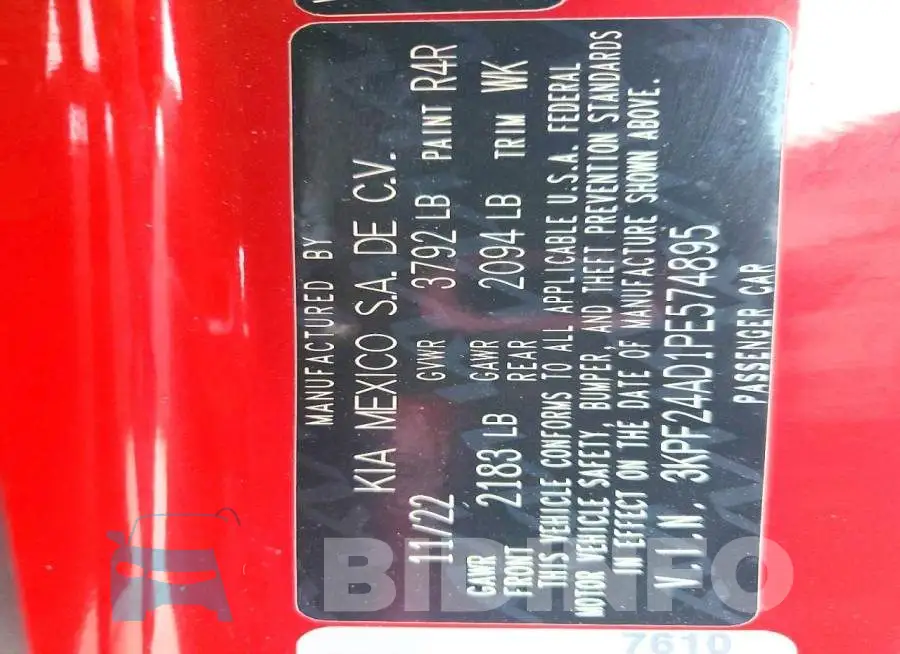 3KPF24AD1PE574895 Photo# 13