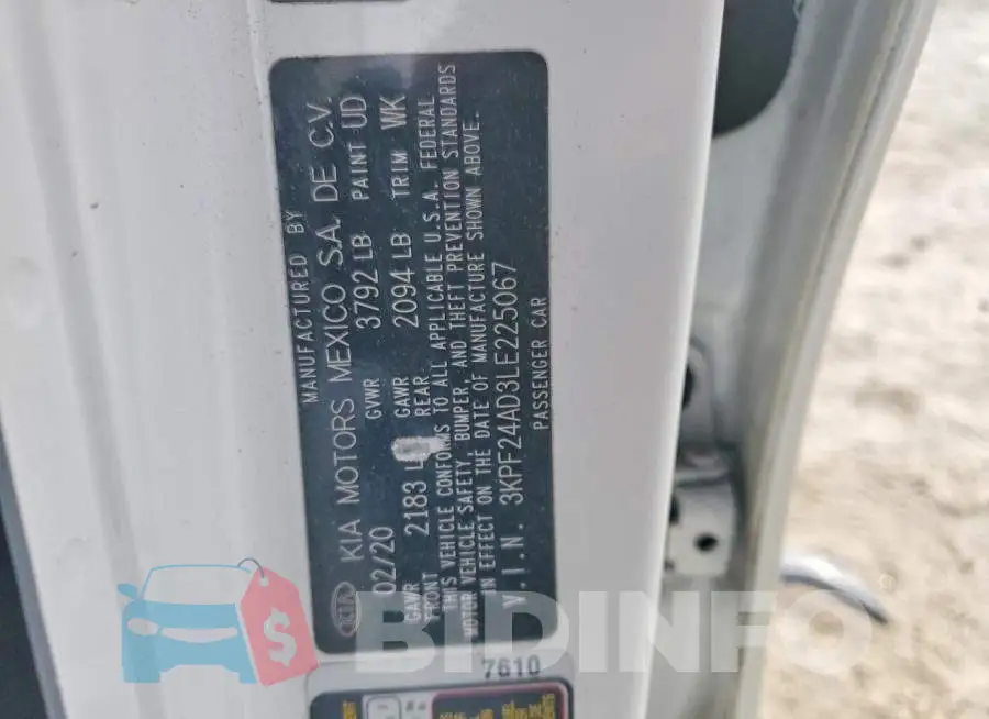 3KPF24AD3LE225067 Photo# 12