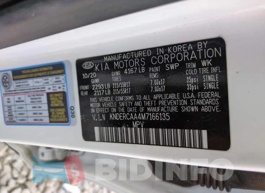 KNDERCAA4M7166135 Photo# 12