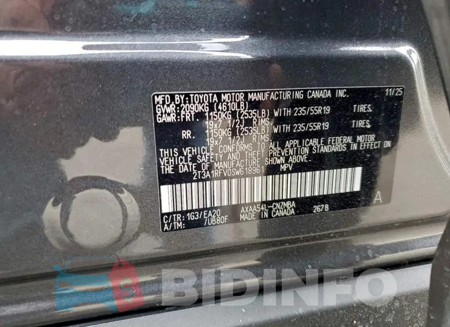 2T3A1RFV0SW618961 Photo# 13