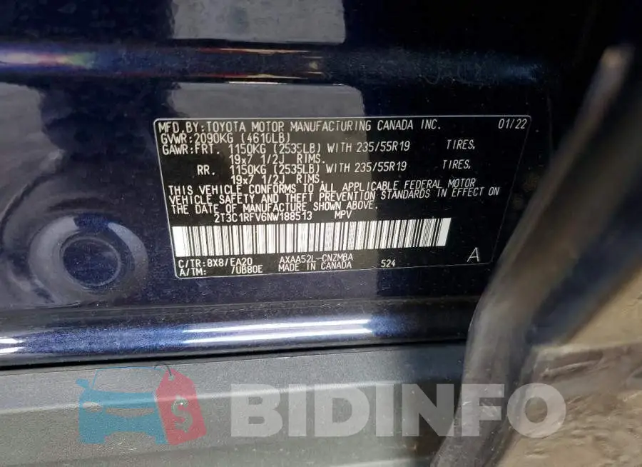 2T3C1RFV6NW188513 Photo# 14