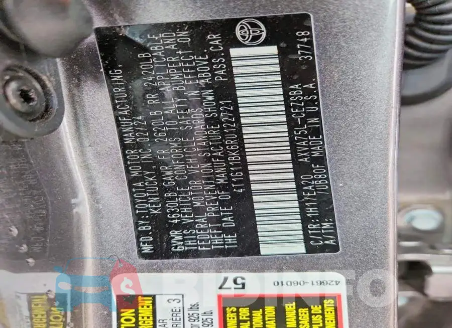 4T1G11BK6RU122721 Photo# 12