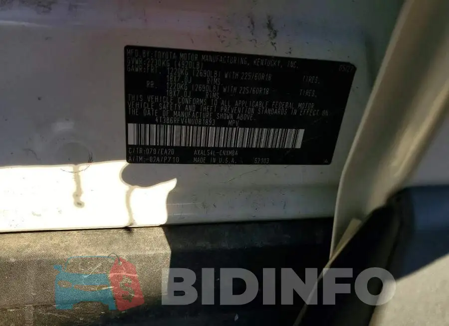4T3B6RFV4NU081893 Photo# 13