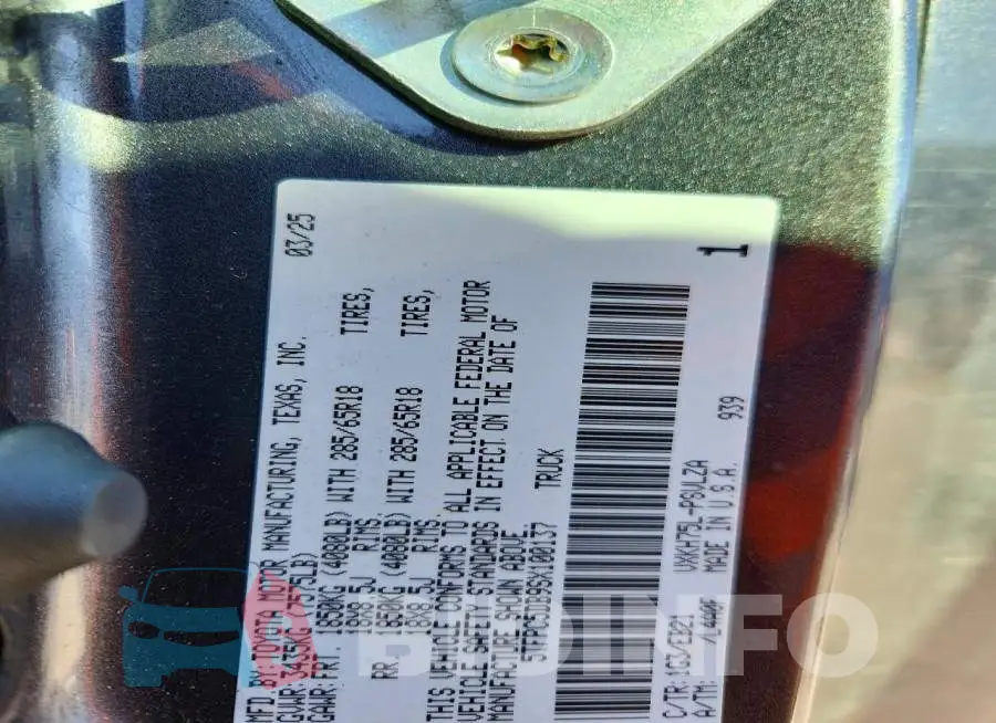 5TFPC5DB9SX100137 Photo# 12