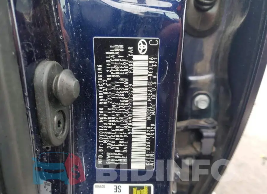 5YFB4MDE2PP023239 Photo# 12