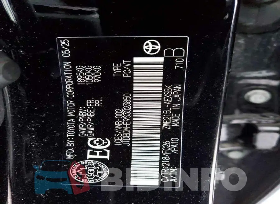 JTDBDMHE9S3023850 Photo# 13
