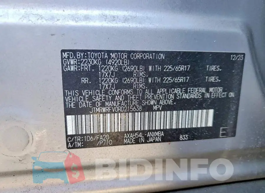 JTMRWRFV0RD215638 Photo# 12