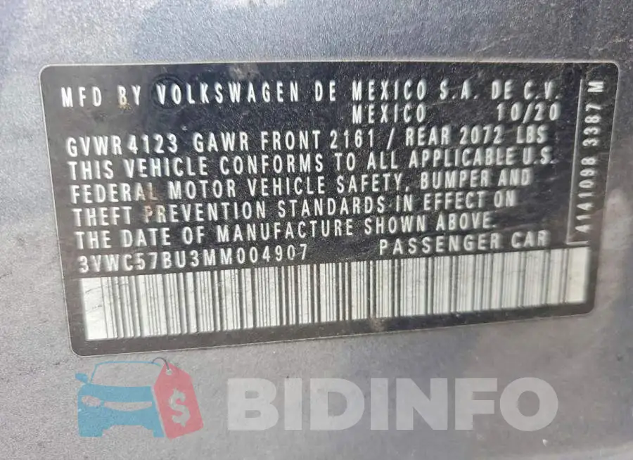 3VWC57BU3MM004907 Photo# 13