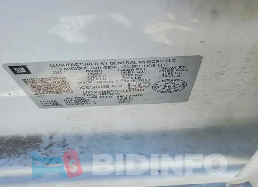1GTV2MEC9JZ183809 Photo# 12