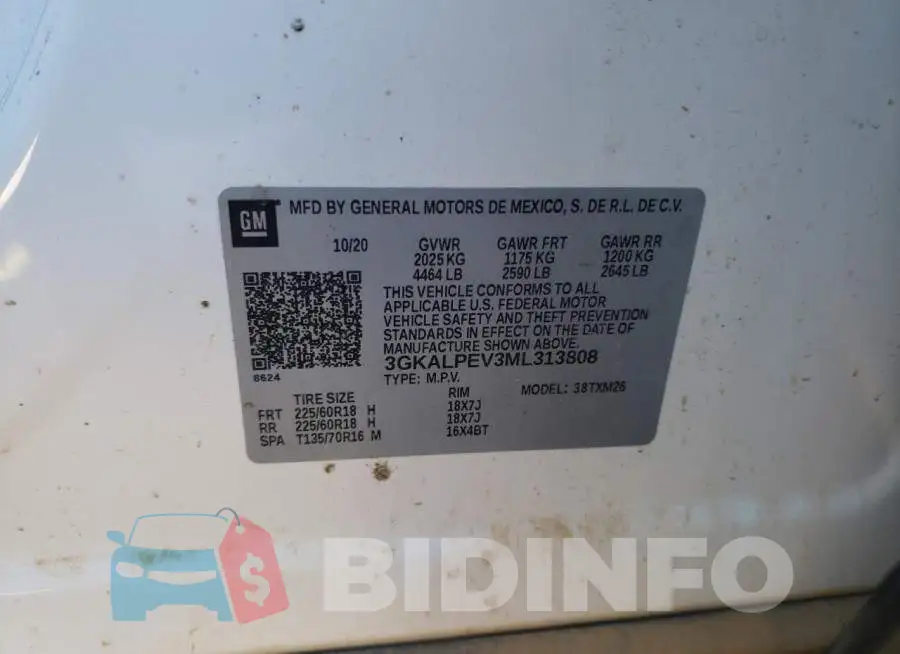 3GKALPEV3ML313808 Photo# 14