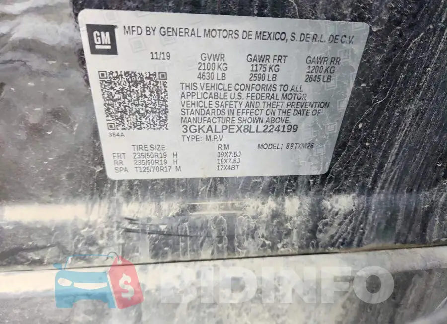 3GKALPEX8LL224199 Photo# 13
