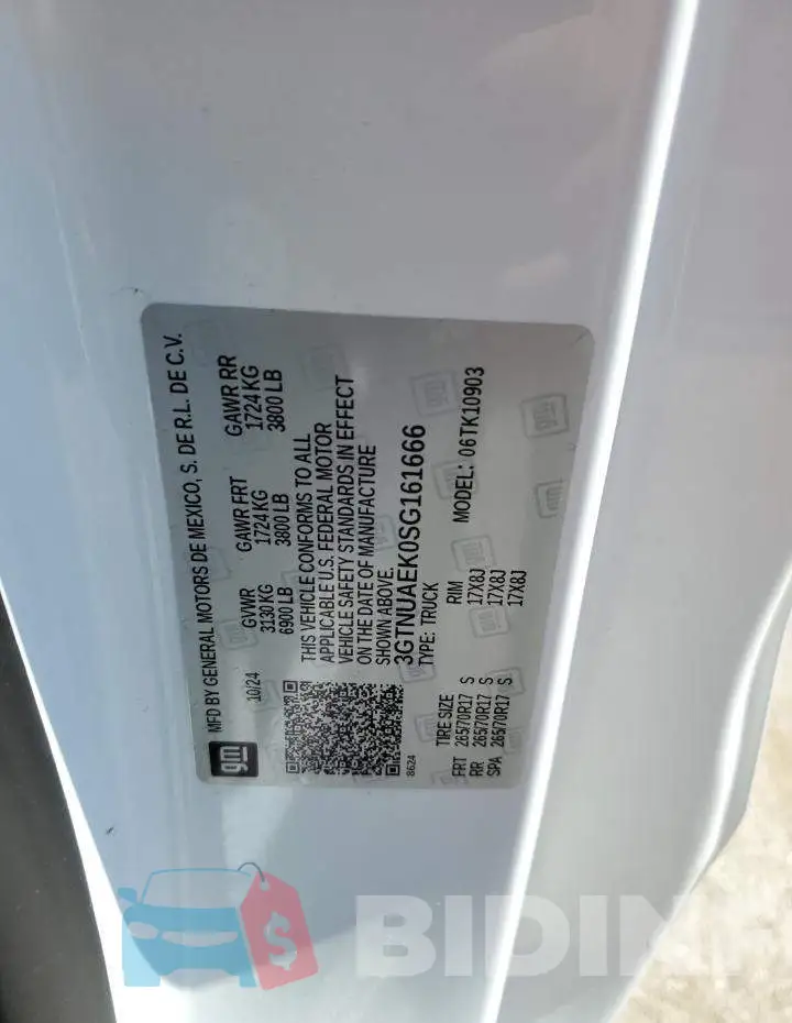 3GTNUAEK0SG161666 Photo# 12