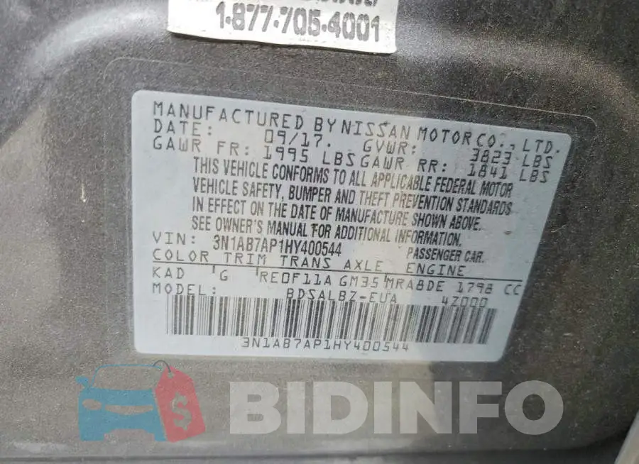 3N1AB7AP1HY400544 Photo# 12
