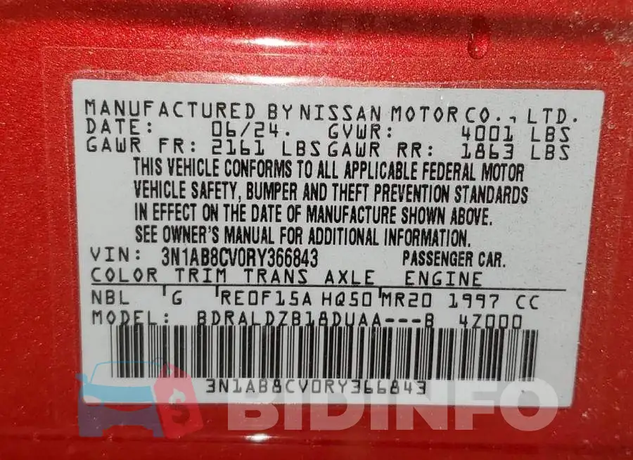 3N1AB8CV0RY366843 Photo# 12