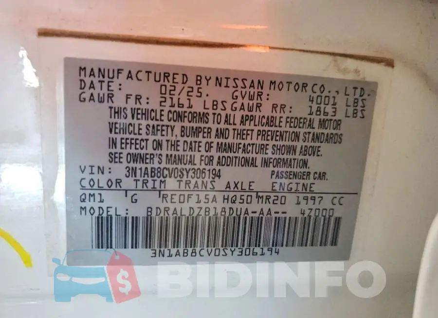 3N1AB8CV0SY306194 Photo# 12