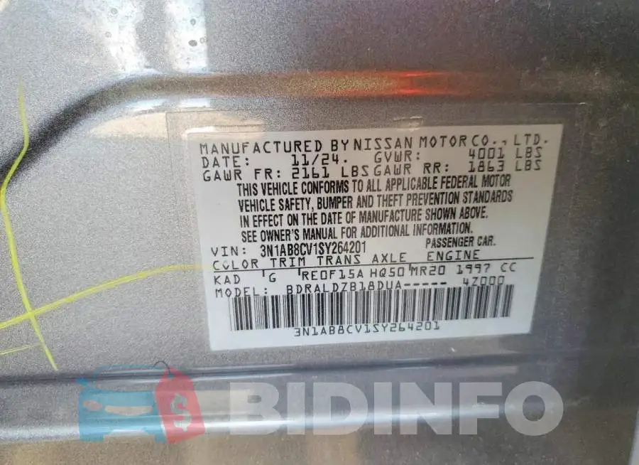3N1AB8CV1SY264201 Photo# 12