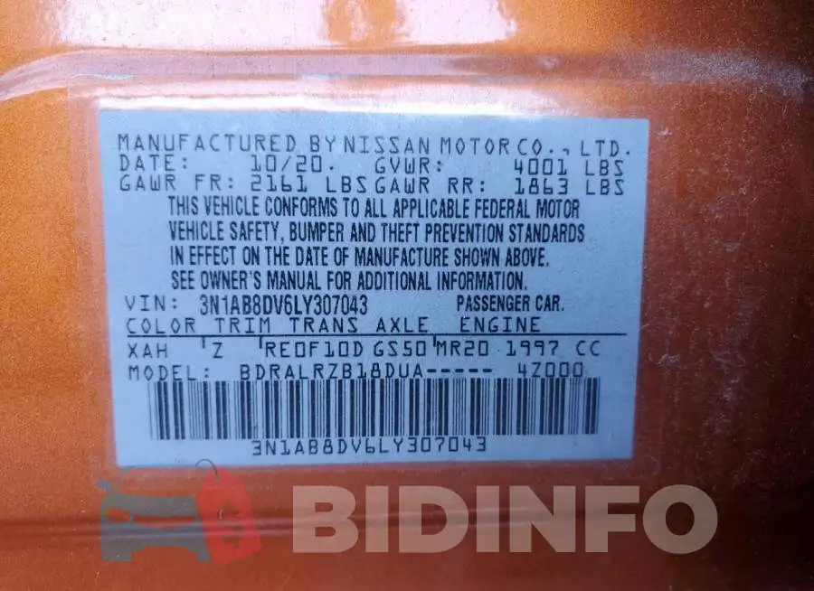 3N1AB8DV6LY307043 Photo# 12