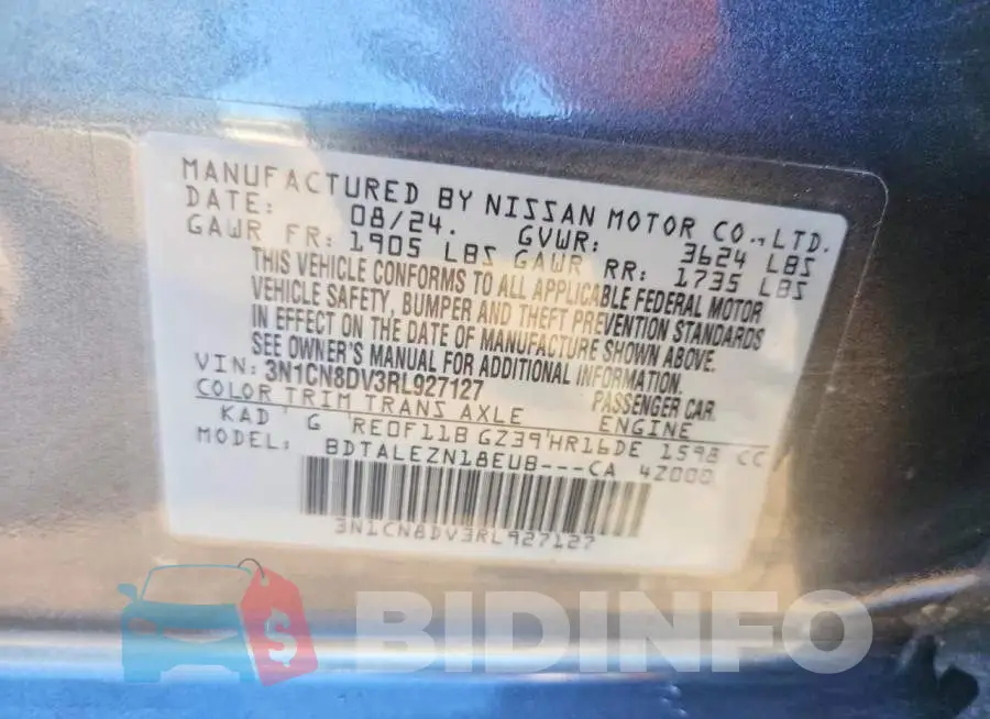 3N1CN8DV3RL927127 Photo# 12