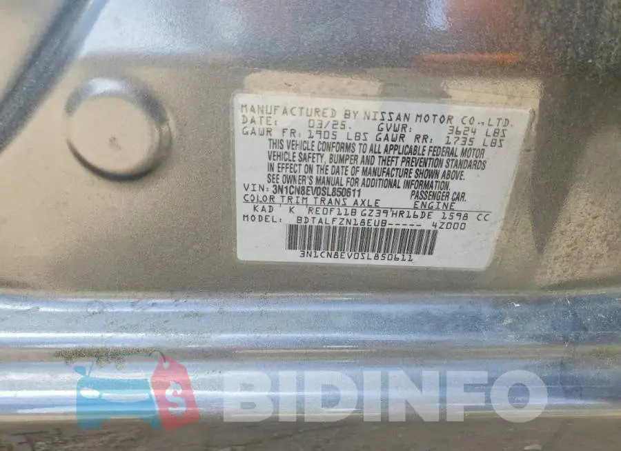 3N1CN8EV0SL850611 Photo# 12