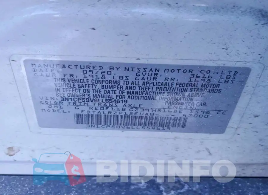 3N1CP5BV6LL554619 Photo# 14