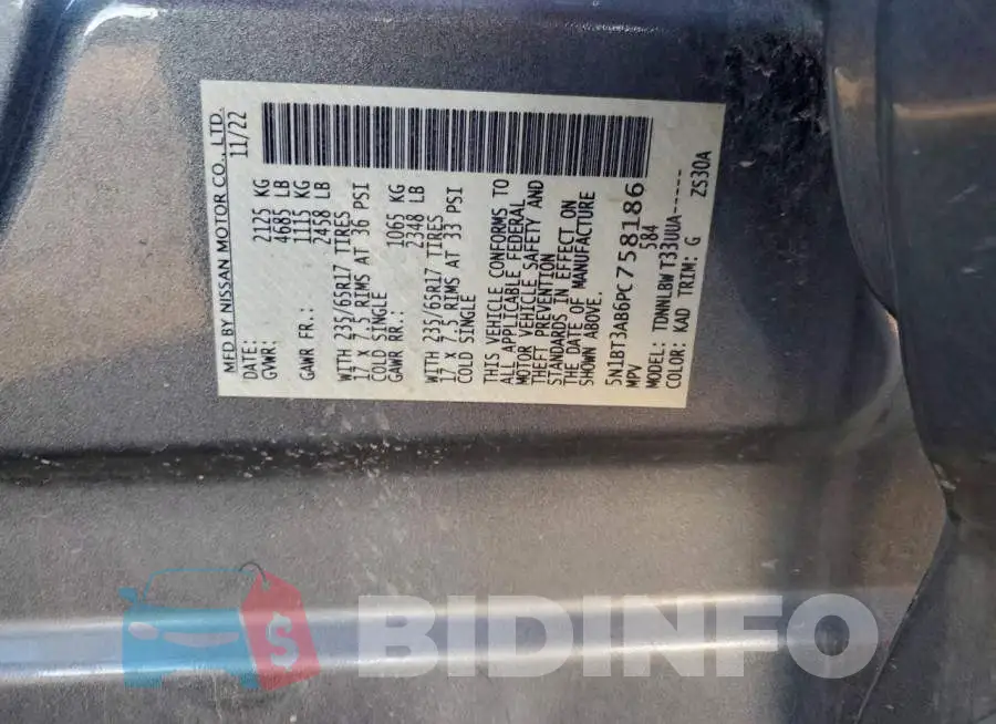 5N1BT3AB6PC758186 Photo# 14