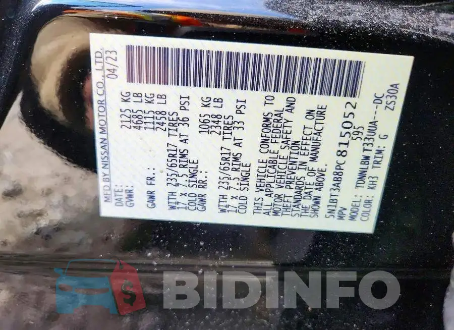 5N1BT3AB8PC815052 Photo# 14