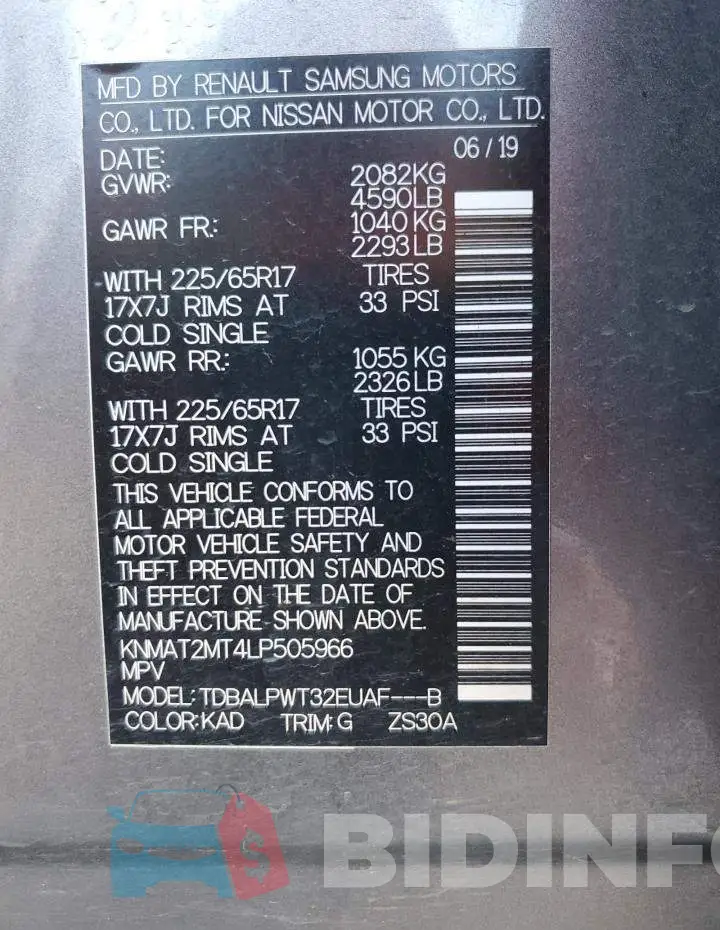KNMAT2MT4LP505966 Photo# 13