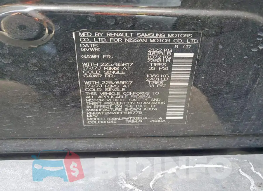 KNMAT2MV3HP616775 Photo# 12