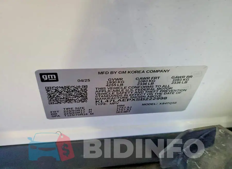 KL47LAEPXSB222998 Photo# 13