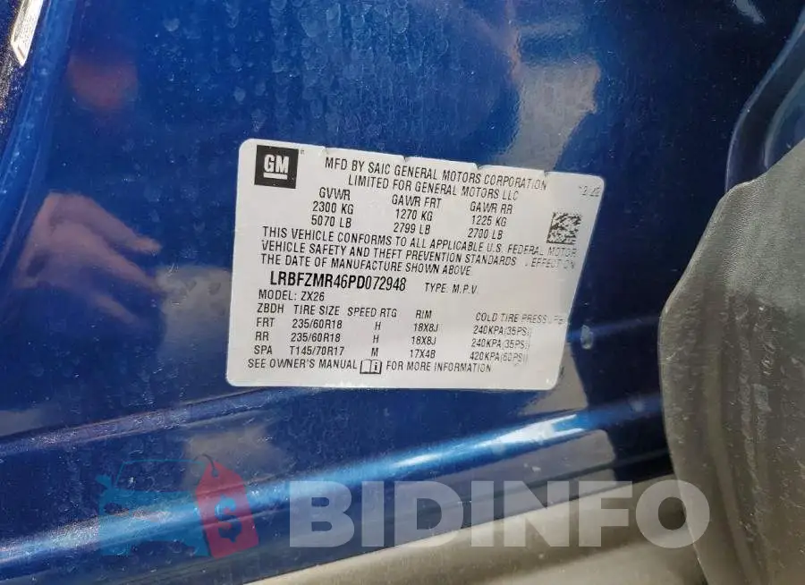 LRBFZMR46PD072948 Photo# 13
