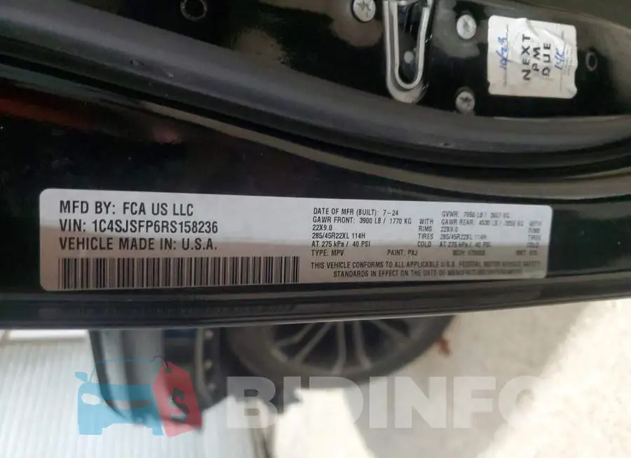 1C4SJSFP6RS158236 Photo# 13