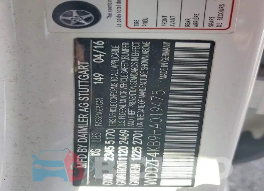 WDDZF4KB9HA019475 Photo# 12
