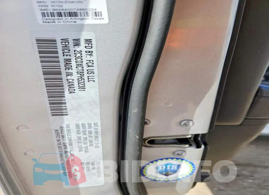 2C3CDXCT8PH532381 Photo# 13