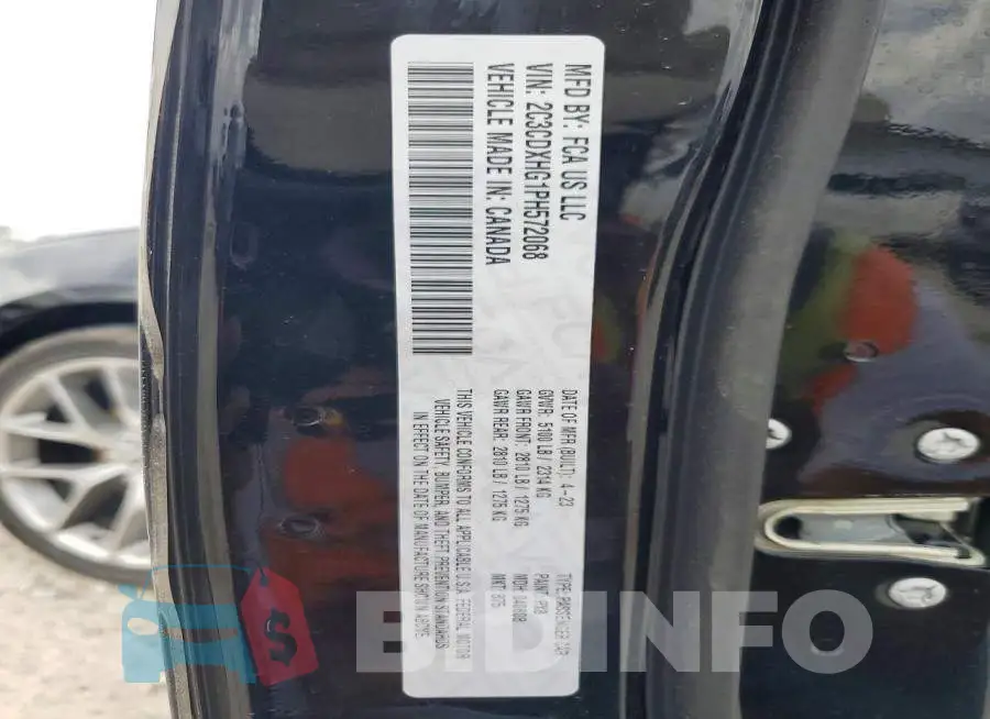 2C3CDXHG1PH572068 Photo# 12