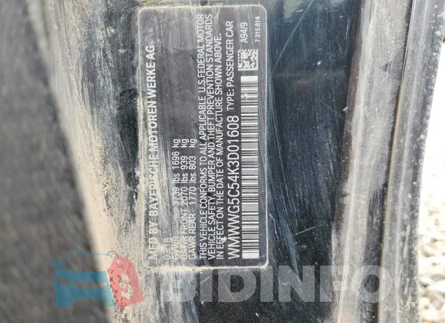 WMWWG5C54K3D01608 Photo# 12
