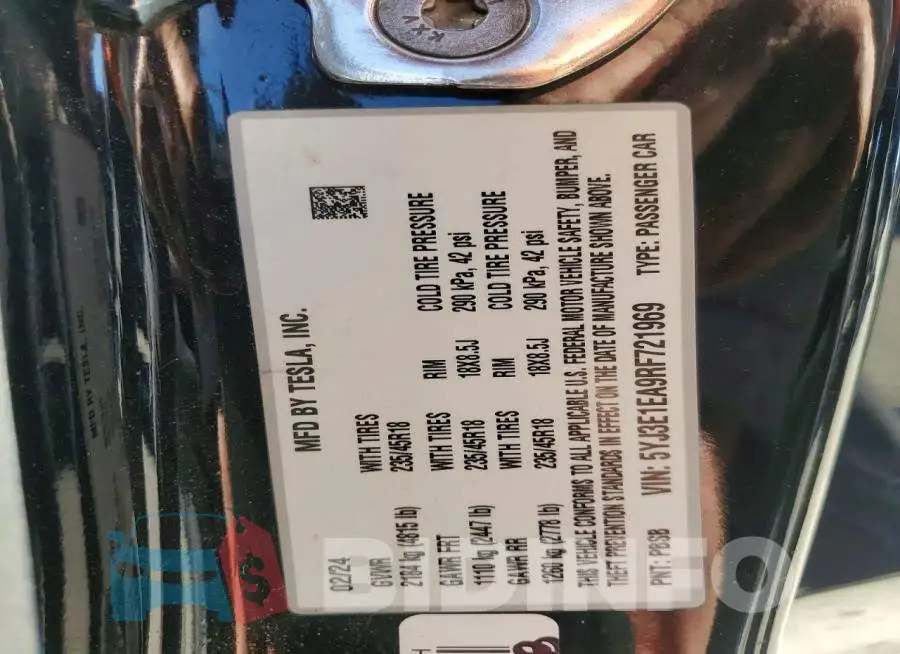 5YJ3E1EA9RF721969 Photo# 12