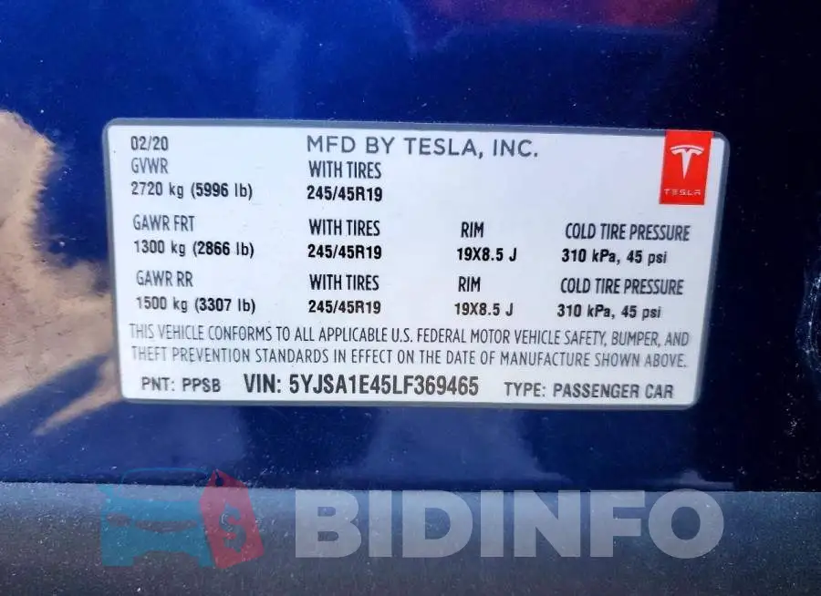 5YJSA1E45LF369465 Photo# 13