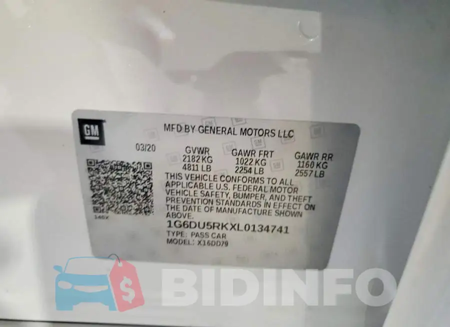 1G6DU5RKXL0134741 Photo# 12