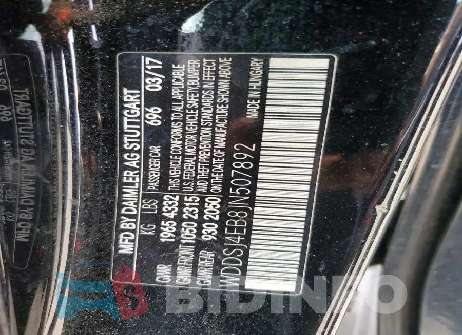 WDDSJ4EB8JN507892 Photo# 13