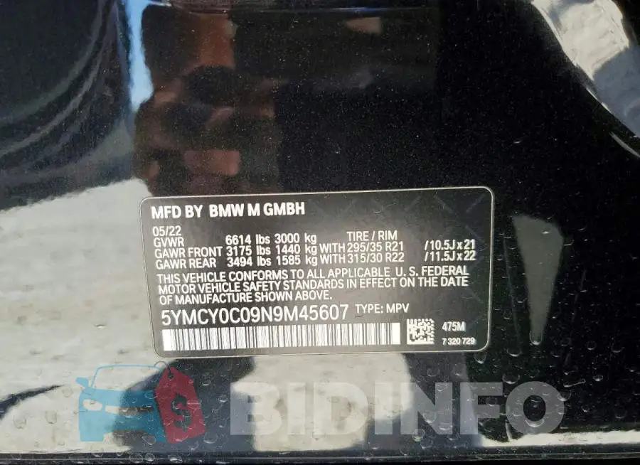 5YMCY0C09N9M45607 Photo# 13