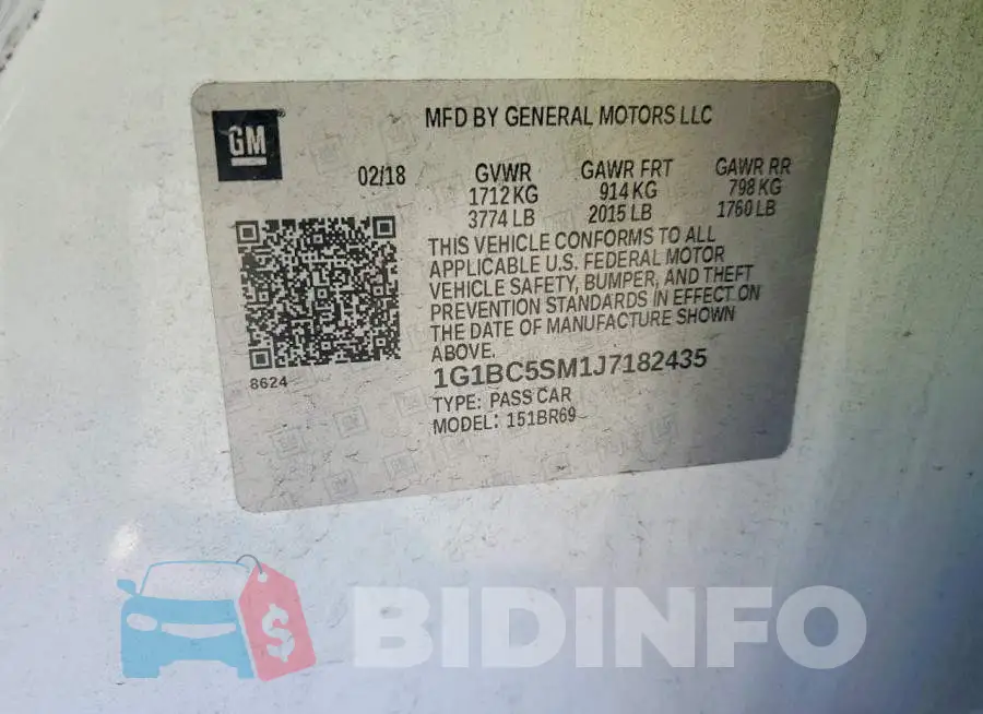 1G1BC5SM1J7182435 Photo# 13