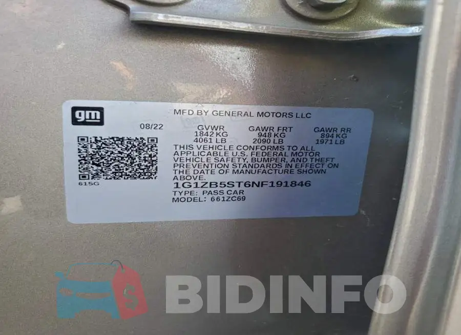 1G1ZB5ST6NF191846 Photo# 12