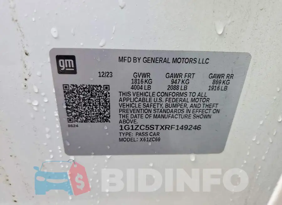 1G1ZC5STXRF149246 Photo# 12