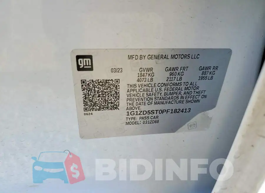 1G1ZD5ST0PF182413 Photo# 12