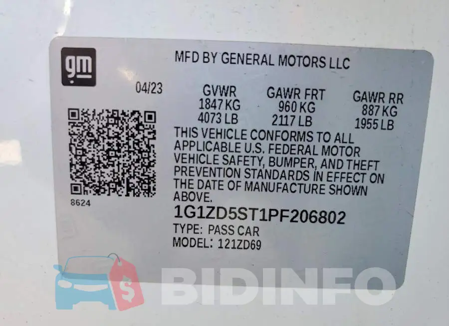1G1ZD5ST1PF206802 Photo# 13