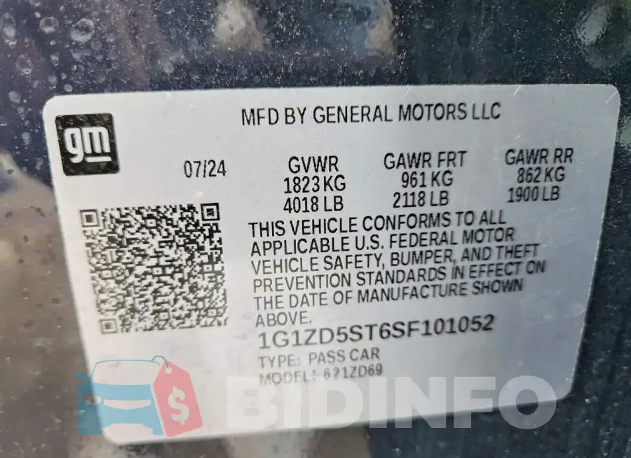 1G1ZD5ST6SF101052 Photo# 12