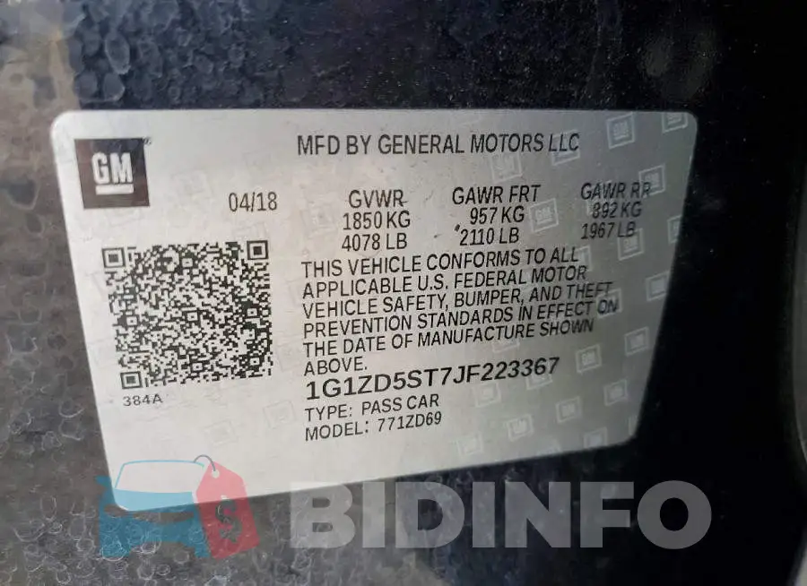 1G1ZD5ST7JF223367 Photo# 12
