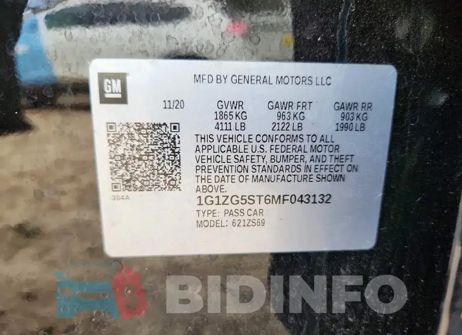 1G1ZG5ST6MF043132 Photo# 12