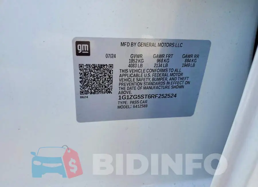 1G1ZG5ST6RF252524 Photo# 12